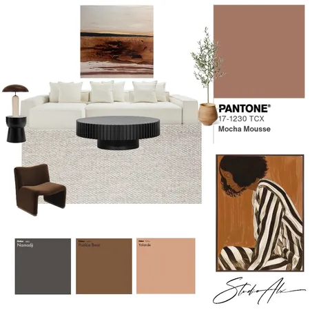 Pantone Mocha 2025 Interior Design Mood Board by Studio Alx on Style Sourcebook