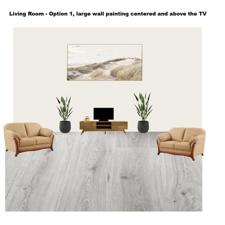 Large Wall Painting above the TV. Option 1 Interior Design Mood Board by Asma Murekatete on Style Sourcebook