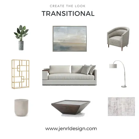 Transitional Style - Create the Look Interior Design Mood Board by JenRL Design on Style Sourcebook