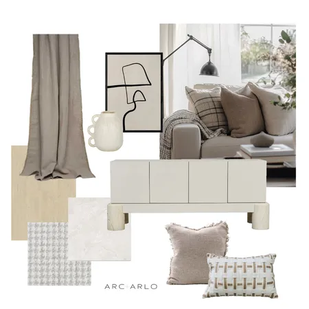 Organic Living Room Interior Design Mood Board by Arc and Arlo on Style Sourcebook