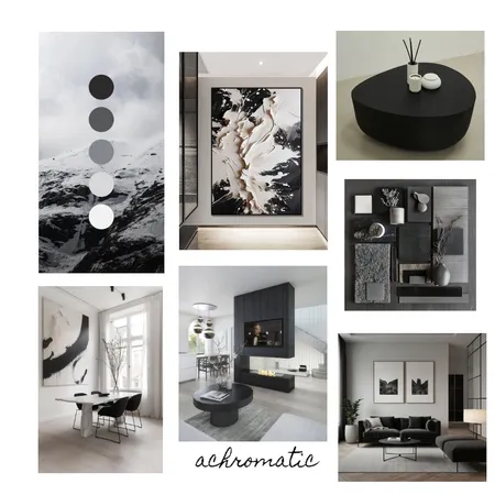 Achromatic Interior Design Mood Board by ARCA Design & Architecture on Style Sourcebook