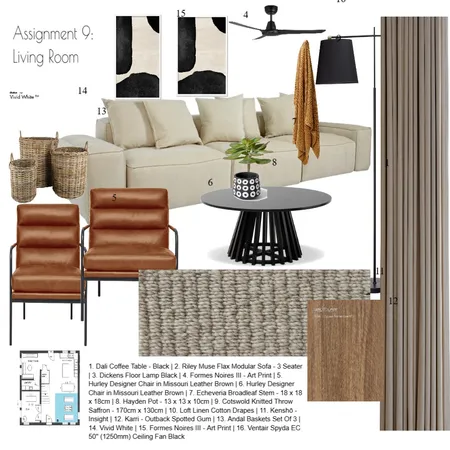 Assignment 9 Living Room Interior Design Mood Board by Jasmeen Garcha on Style Sourcebook