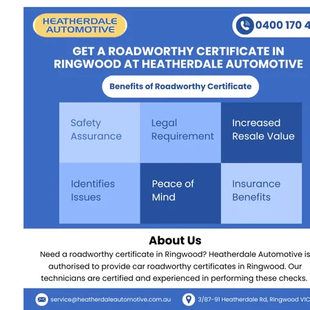 Roadworthy Certificate Ringwood - Heatherdale Automotive Interior Design Mood Board by Heatherdale Automotive on Style Sourcebook