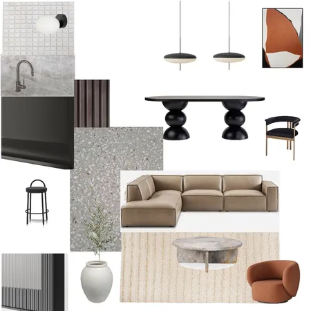 Lounge leather v2 dark Interior Design Mood Board by JessSib on Style Sourcebook