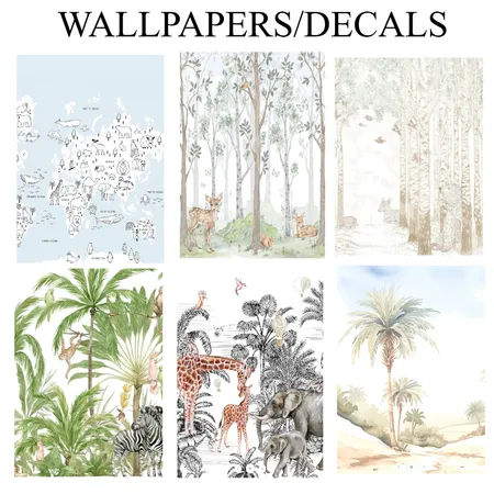 EmiLeo Wallpapers - Decals Interior Design Mood Board by Whitehaven Interiors on Style Sourcebook