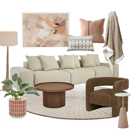 Clay and Brown Living Room Interior Design Mood Board by Her Decorating Business on Style Sourcebook