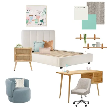 Mt Pleasant- Teal Bedroom updated Interior Design Mood Board by Amanda Lee Interiors on Style Sourcebook