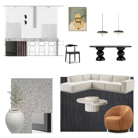 Grey sofa and black Interior Design Mood Board by JessSib on Style Sourcebook