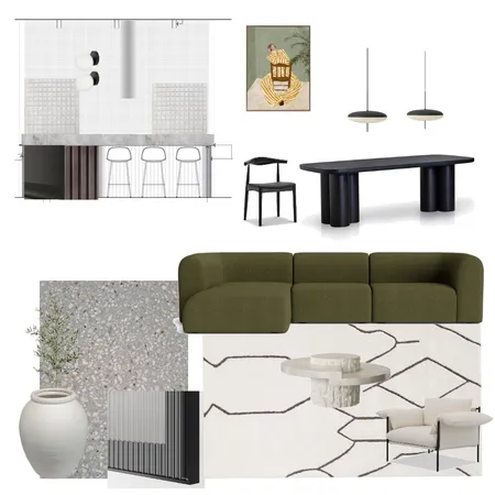 Berg sofa - dark Interior Design Mood Board by JessSib on Style Sourcebook