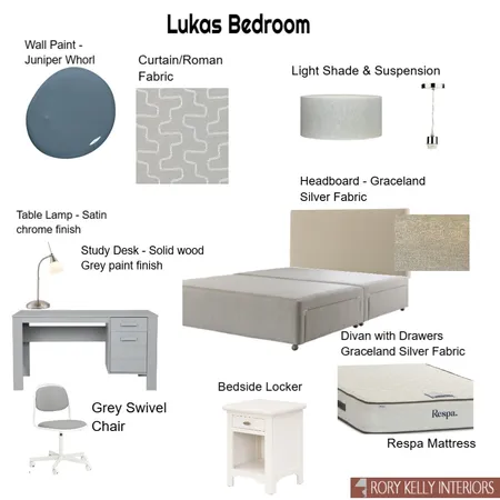 Lukas Bedroom Interior Design Mood Board by CarCallaghan on Style Sourcebook