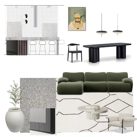 1977 sofa - green dark Interior Design Mood Board by JessSib on Style Sourcebook