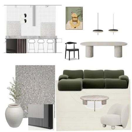 1977 sofa - green light Interior Design Mood Board by JessSib on Style Sourcebook