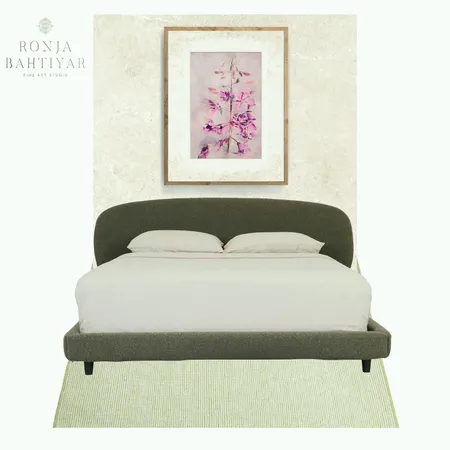 Organic cream, green and floral rose decor ideas for master bedr0om Interior Design Mood Board by Ronja Bahtiyar Art on Style Sourcebook