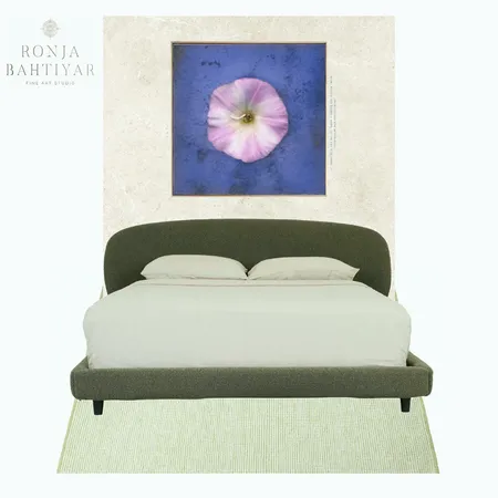 Organic cream, green and floral rose decor ideas for master bedr0om Interior Design Mood Board by Ronja Bahtiyar Art on Style Sourcebook