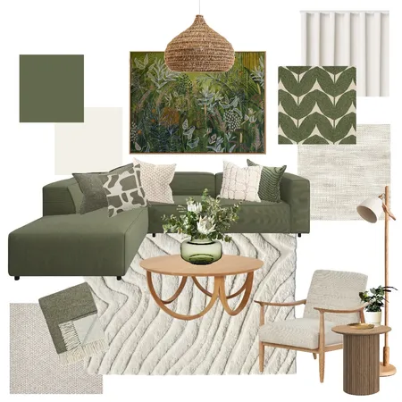 Green Lounge Room Interior Design Mood Board by Room with a View on Style Sourcebook