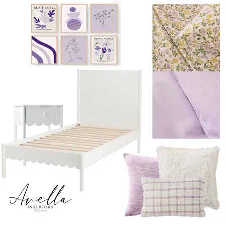 Girl’s Room - purple Interior Design Mood Board by Avella Interiors on Style Sourcebook