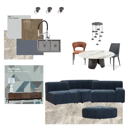 Modern living room and kitchen Interior Design Mood Board by Kate Yakhimovich on Style Sourcebook