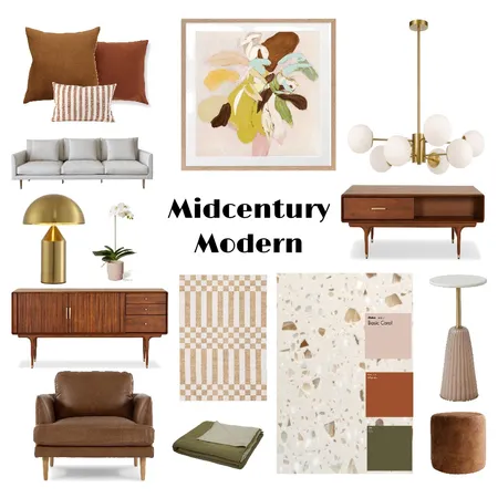 Mid-Century Modern Interior Design Mood Board by Amy.Ashleigh.vanRossum on Style Sourcebook
