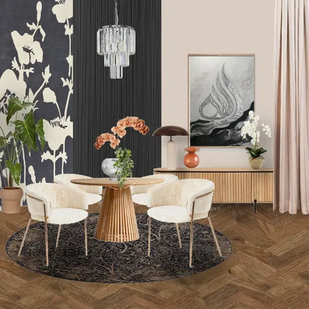Monochrome cosy dining room Interior Design Mood Board by AKLIVITI interiors on Style Sourcebook