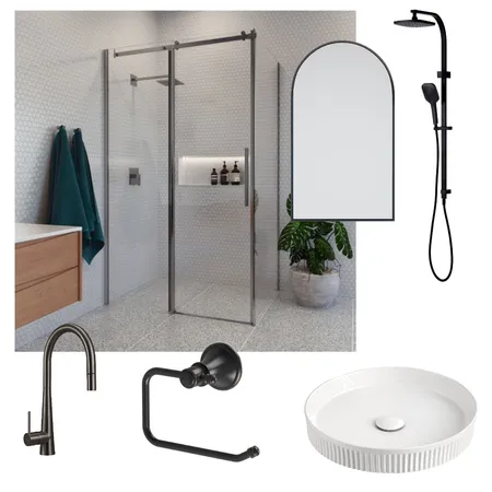 Black Shower and Fixtures Interior Design Mood Board by REGAL Shower Screens on Style Sourcebook