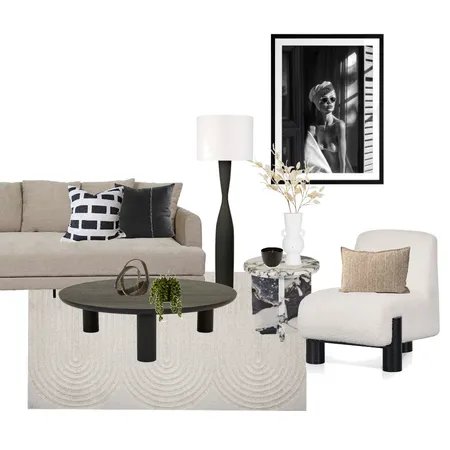 Monochromatic Living Room Interior Design Mood Board by Her Decorating Business on Style Sourcebook