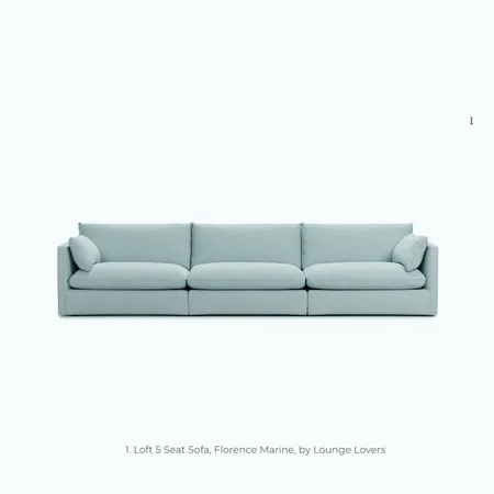 Light Blue Sofa Interior Design Mood Board by Ronja Bahtiyar Art on Style Sourcebook