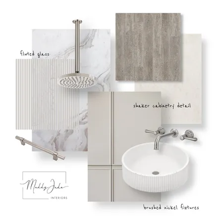 Brushed Nickel Bathroom Materials Board Interior Design Mood Board by Maddy Jade Interiors on Style Sourcebook