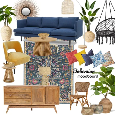 bohemian Interior Design Mood Board by safoura on Style Sourcebook