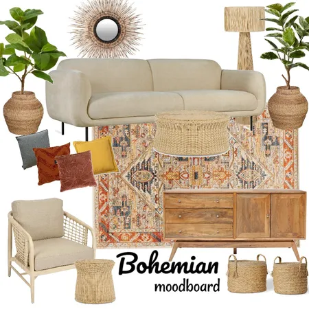 bohemian1 Interior Design Mood Board by safoura on Style Sourcebook