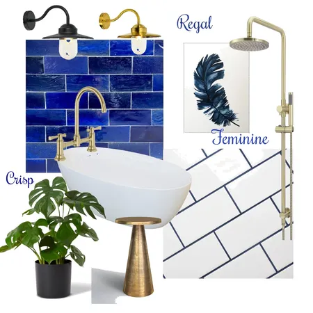 BLUE | GOLD Bathroom Interior Design Mood Board by Bree_ on Style Sourcebook