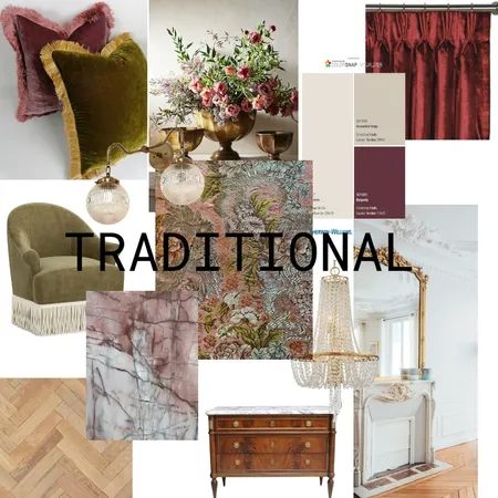 Traditional/Burgundy Interior Design Mood Board by RoxanneRudisill on Style Sourcebook