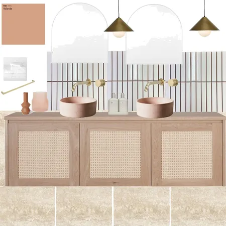 Pink Bathroom Interior Design Mood Board by Groove Tiles & Stone on Style Sourcebook