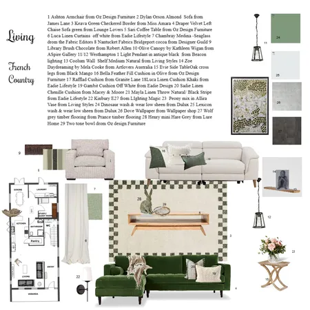 Living room, French Country Interior Design Mood Board by Catharina Storer on Style Sourcebook