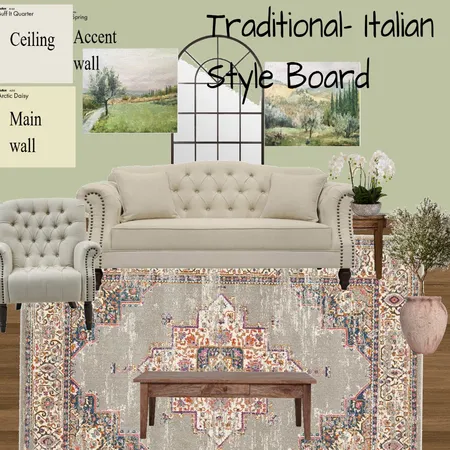 Traditional Italian loungeroom interior style board Interior Design Mood Board by Angela Reardon on Style Sourcebook