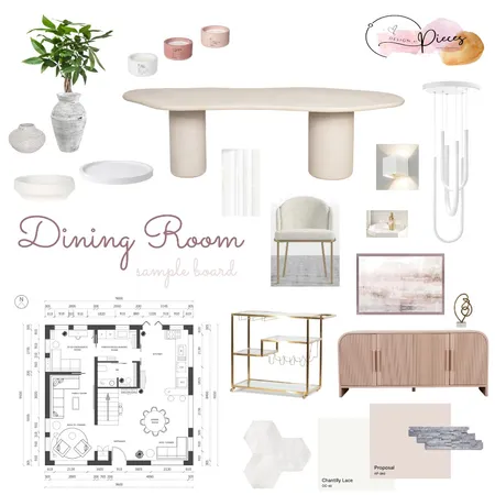 Assign 9 - Sample Board - Dining Room Interior Design Mood Board by design.by.pieces on Style Sourcebook