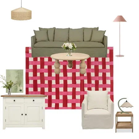 Harlequin – Sophie Robinson Basket Weave Coral/Rose 144102 Interior Design Mood Board by carloypaul on Style Sourcebook