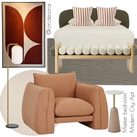 Master bedroom Modern City Apartment Interior Design Mood Board by Cm decora on Style Sourcebook