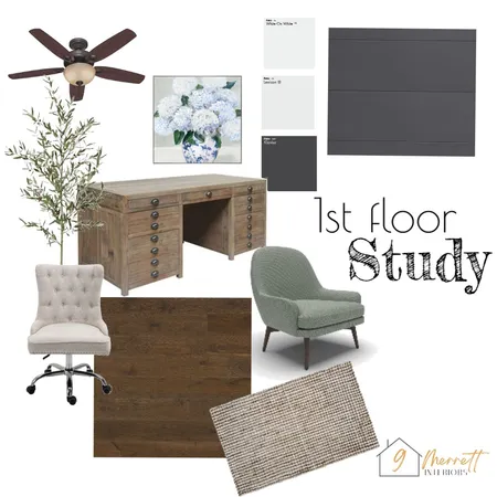 Study Interior Design Mood Board by Kylie - 9 Merrett Interiors on Style Sourcebook