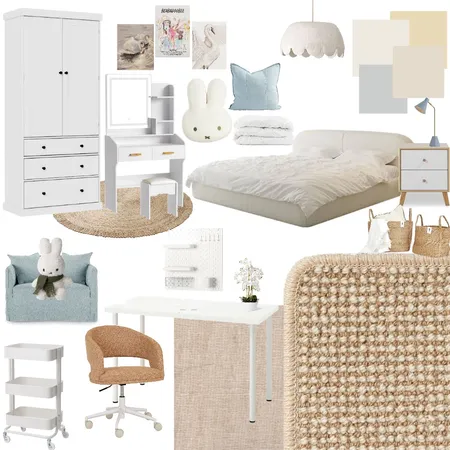 beige/cool blue teenager bedroom Interior Design Mood Board by hayleylucas777 on Style Sourcebook