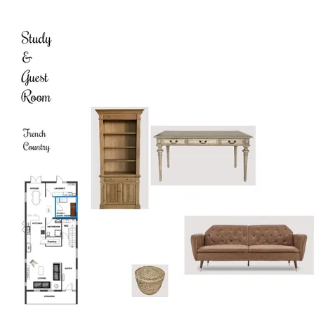 study & Guest room, French Country Interior Design Mood Board by Catharina Storer on Style Sourcebook