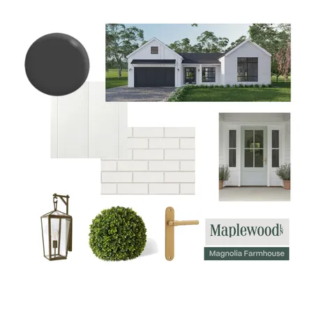 Magnolia Farmhouse Exterior Interior Design Mood Board by Maplewood Lane on Style Sourcebook