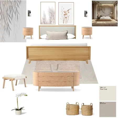 Japandi bedroom Interior Design Mood Board by STUDIO M on Style Sourcebook