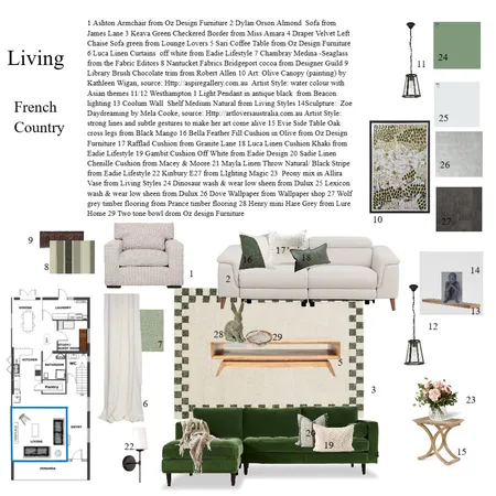 Living room, French Country Interior Design Mood Board by Catharina Storer on Style Sourcebook