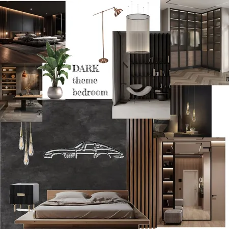 Dark theme bedroom mood board Interior Design Mood Board by skvidyashree40@gmail.com on Style Sourcebook