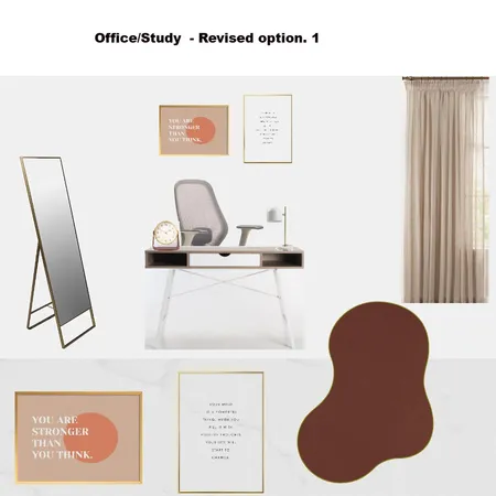 Uche's Office/Study - Mood board Revised Option 1. Interior Design Mood Board by Asma Murekatete on Style Sourcebook
