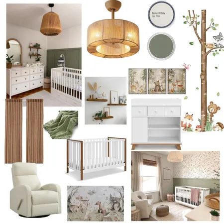 Woodland Nursery Interior Design Mood Board by melriley15 on Style Sourcebook