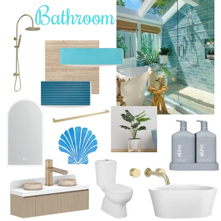 Coastal Beach House Bathroom Interior Design Mood Board by ella mollineaux on Style Sourcebook