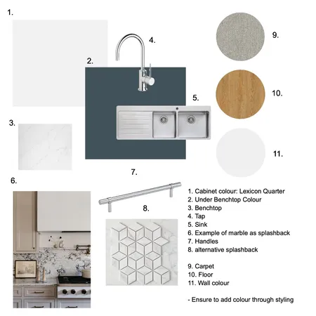 Beaconsfield Upper Kitchen Interior Design Mood Board by The Designers Project on Style Sourcebook