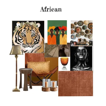 African Design Style Mood Board Interior Design Mood Board by kamrynlemoyne on Style Sourcebook