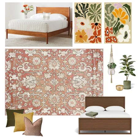 Boho Eclectic Bedroom version 2 Interior Design Mood Board by thebohemianstylist on Style Sourcebook